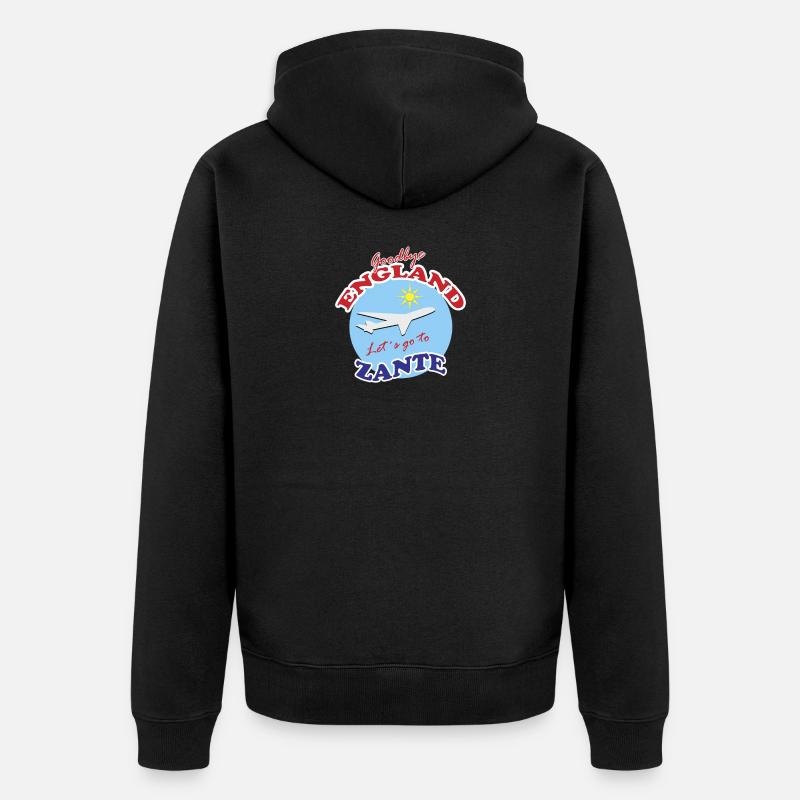 Adieu l’Angleterre. Allons à Zante. - Veste à capuche bio Premium Unisexe - noir