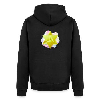 Surreal Merkaba Star - Unisex Premium Organic Zip Hoodie - black - Back - Nico (187cm)