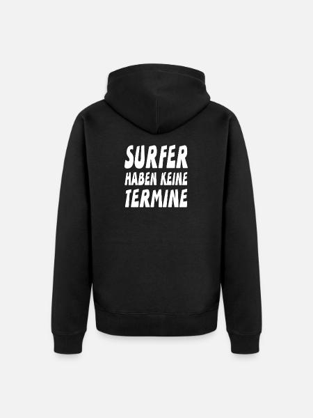Surfer - Unisex Premium Bio Zip Hoodie - Schwarz