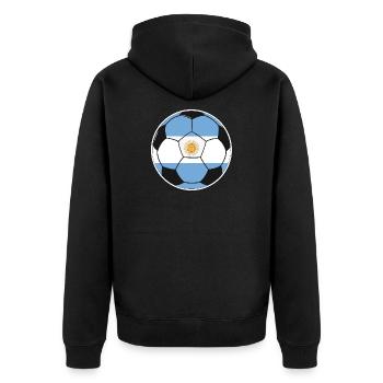 Football - Équipe Argentine - Veste à capuche bio Premium Unisexe - noir - Dos - Nico (187cm)