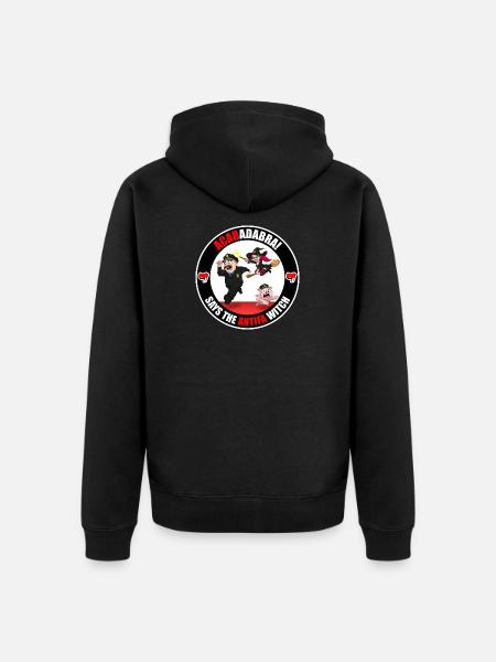 The Antifa Witch - Police - Unisex Premium Organic Zip Hoodie - black