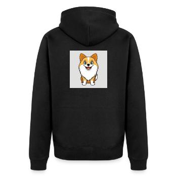 Dessin animé de chien - Veste à capuche bio Premium Unisexe - noir - Dos - Nico (187cm)