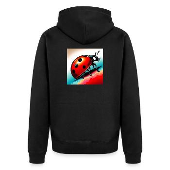 coccinelle - Veste à capuche bio Premium Unisexe - noir - Dos - Nico (187cm)