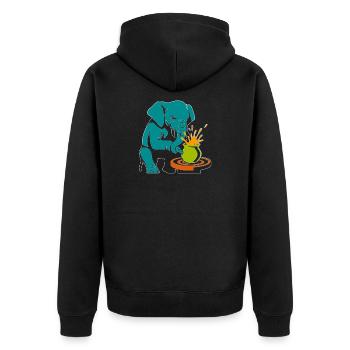 Trunk Master - Glaze Anarchy - Unisex Premium Organic Zip Hoodie - black - Back - Nico (187cm)