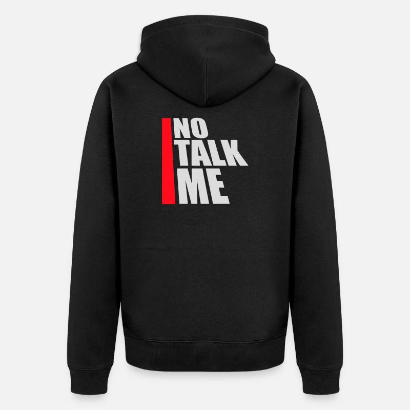 Pas de discours introverti antisocial drôle - Veste à capuche bio Premium Unisexe - noir