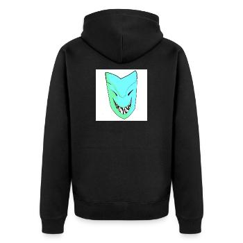 Masque souriant dans le dégradé - Veste à capuche bio Premium Unisexe - noir - Dos - Nico (187cm)