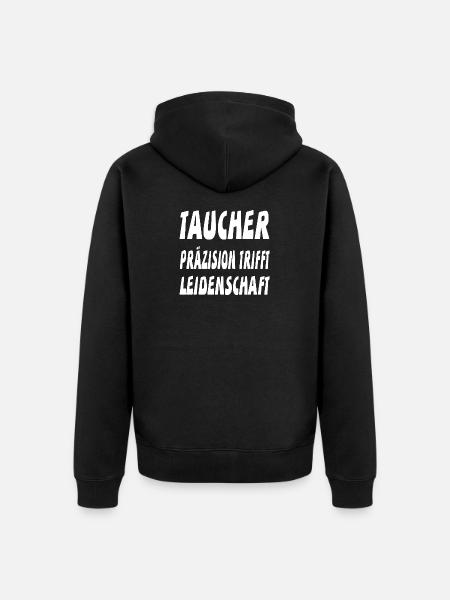 Taucher - Unisex Premium Bio Zip Hoodie - Schwarz