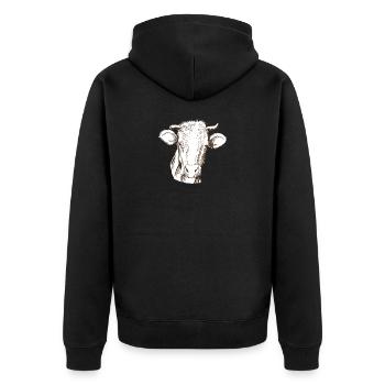 Vache - Veste à capuche bio Premium Unisexe - noir - Dos - Nico (187cm)