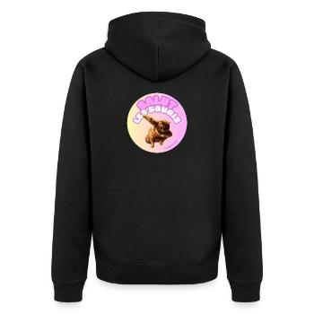 Salut les souris #loulou - Veste à capuche bio Premium Unisexe - noir - Dos - Nico (187cm)
