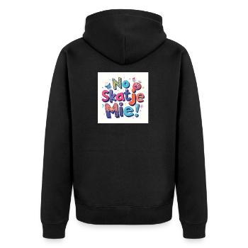 No Skate Me! - Unisex Premium Organic Zip Hoodie - black - Back - Nico (187cm)