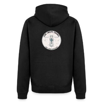 Eine zweite Chance – Timmy Wal Rettung - Unisex Premium Bio Zip Hoodie - Schwarz - Hinten - Nico (187cm)