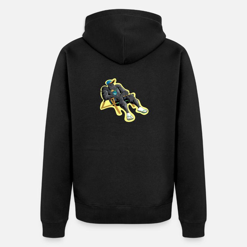 Le repos du guerrier - Veste à capuche bio Premium Unisexe - noir