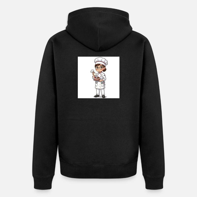 Cheffe pâtissière  - Veste à capuche bio Premium Unisexe - noir