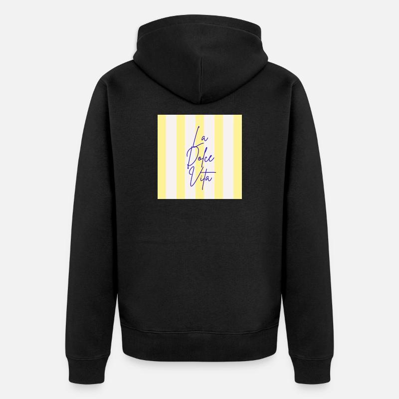 Minimalist LA DOLCE VITA Graphic Tee Design - Veste à capuche bio Premium Unisexe - noir