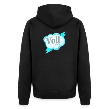 Volljährigkeit - 18. Geburtstag - Unisex Premium Bio Zip Hoodie - Schwarz - Hinten - Nico (187cm)