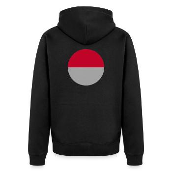 Drapeau indonésien - Veste à capuche bio Premium Unisexe - noir - Dos - Nico (187cm)