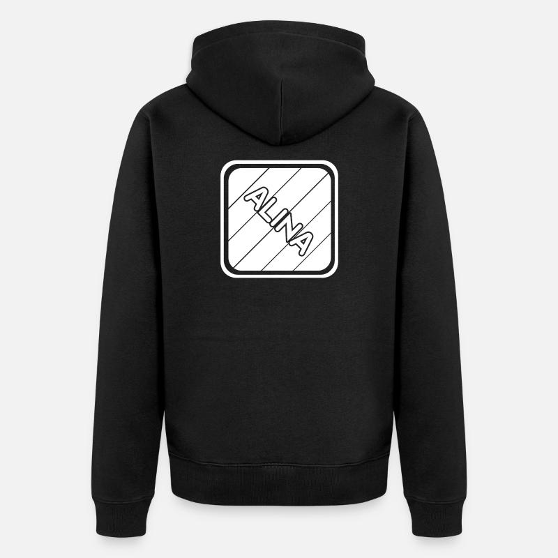Cadeau pour Alina - Veste à capuche bio Premium Unisexe - noir