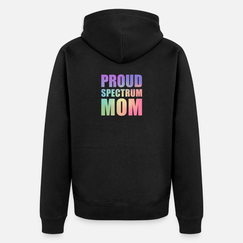 Fière maman du spectre - Veste à capuche bio Premium Unisexe - noir