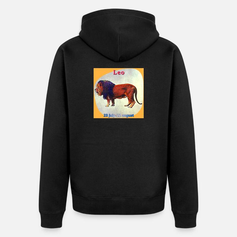 lion - Veste à capuche bio Premium Unisexe - noir