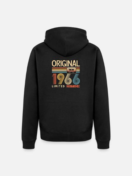 60 years, 60th anniversary - Unisex Premium Organic Zip Hoodie - black