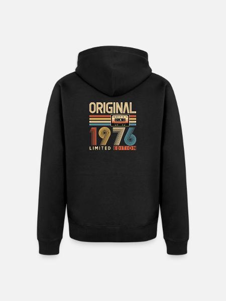 50th birthday, 50 years - Unisex Premium Organic Zip Hoodie - black