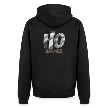 Écartement H0 BAHNER – Marble Edition - Veste à capuche bio Premium Unisexe - noir - Dos - Nico (187cm)