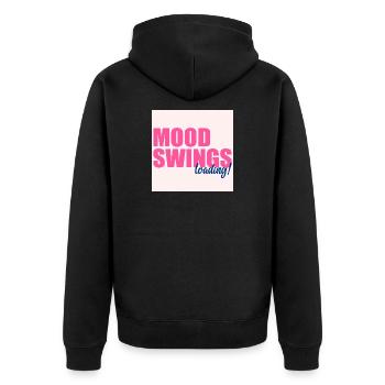 Mood Swings Loading - Unisex Premium Organic Zip Hoodie - black - Back - Nico (187cm)