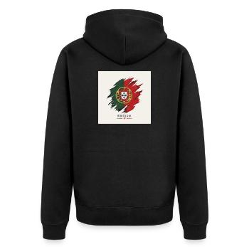 Espagne Vintage Color Design Style rétro - Veste à capuche bio Premium Unisexe - noir - Dos - Nico (187cm)