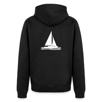 Voile - Veste à capuche bio Premium Unisexe - noir - Dos - Nico (187cm)