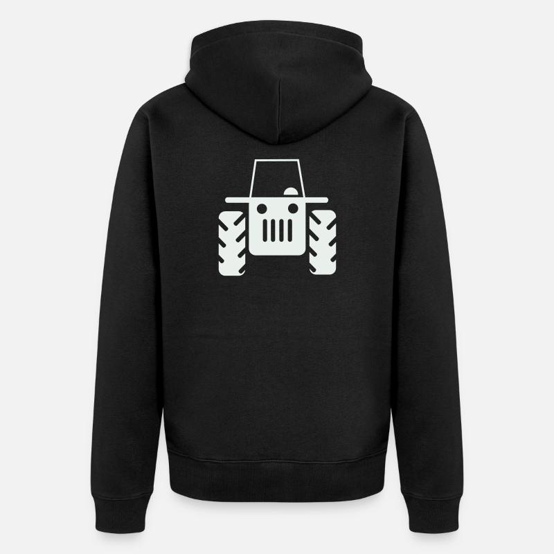 Tracteur rétro - Veste à capuche bio Premium Unisexe - noir