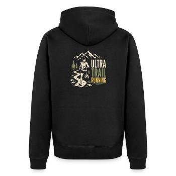 Ultra Trail Running - Veste à capuche bio Premium Unisexe - noir - Dos - Nico (187cm)