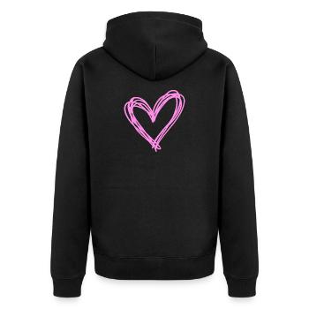 Cœur - Veste à capuche bio Premium Unisexe - noir - Dos - Nico (187cm)