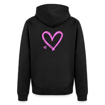 Cœur - Veste à capuche bio Premium Unisexe - noir - Dos - Nico (187cm)