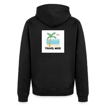 Mode Voyage Conception de plages tropicales - Veste à capuche bio Premium Unisexe - noir - Dos - Nico (187cm)
