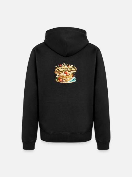 Sahneschnitte_Tortchen - Unisex Premium Bio Zip Hoodie - Schwarz