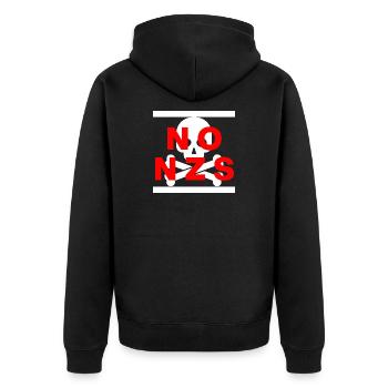 PAS DE NZS, PLUS JAMAIS, ANTIFASCISME, PAS D’AFD rouge - Veste à capuche bio Premium Unisexe - noir - Dos - Nico (187cm)