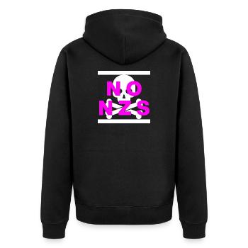 PAS DE NZS, PLUS JAMAIS, D’ANTIFASCISME, PAS D’AFD PINK - Veste à capuche bio Premium Unisexe - noir - Dos - Nico (187cm)
