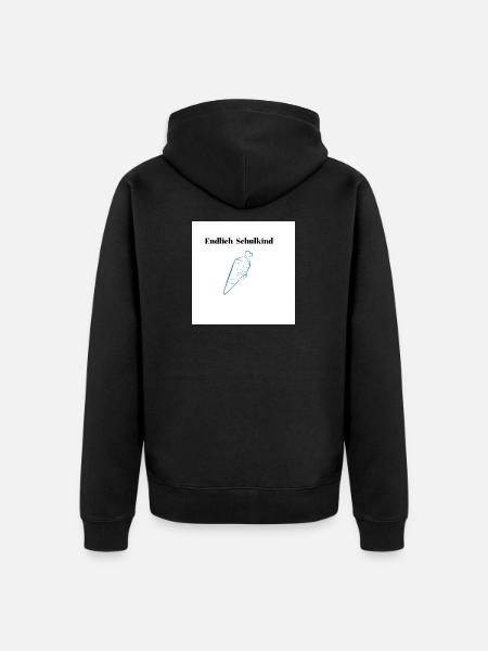 Endlich Schulkind Startmotiv - Unisex Premium Bio Zip Hoodie - Schwarz