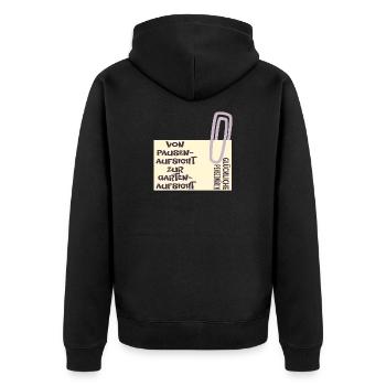 Abschied Lehrerin - Pensionärin Garten - Unisex Premium Bio Zip Hoodie - Schwarz - Hinten - Nico (187cm)