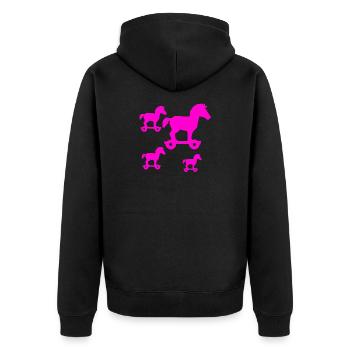 Chevaux - Veste à capuche bio Premium Unisexe - noir - Dos - Nico (187cm)