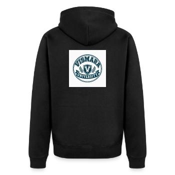 Blason de l’Université Vismara - Veste à capuche bio Premium Unisexe - noir - Dos - Nico (187cm)