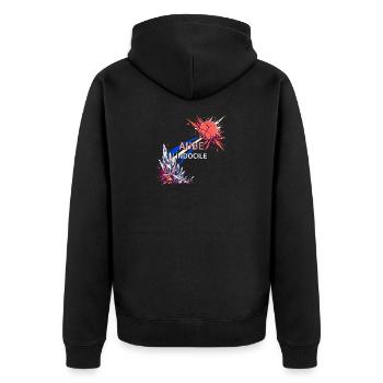 Aube Indocile Éclat Cristal - Veste à capuche bio Premium Unisexe - noir - Dos - Nico (187cm)