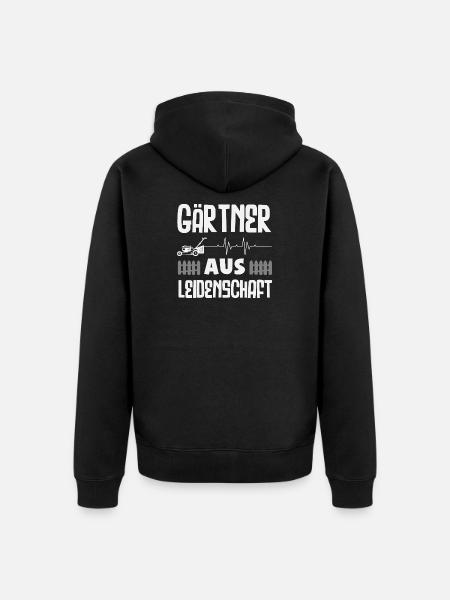 Gärtner Aus Leidenschaft - Unisex Premium Bio Zip Hoodie - Schwarz