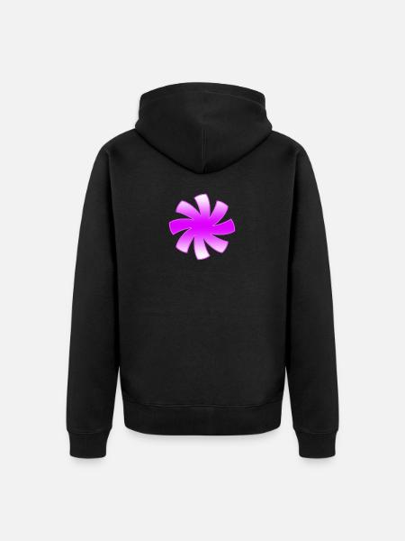 Blumen - Unisex Premium Bio Zip Hoodie - Schwarz