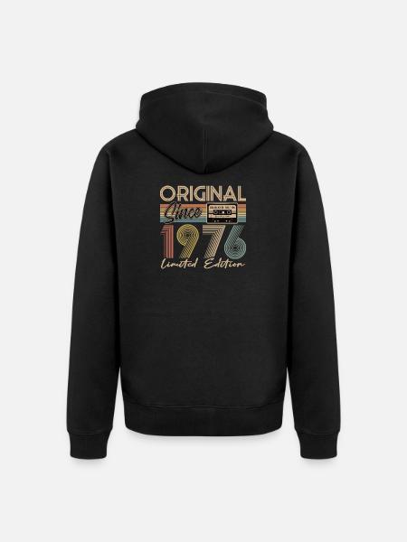50th birthday, 50 years - Unisex Premium Organic Zip Hoodie - black