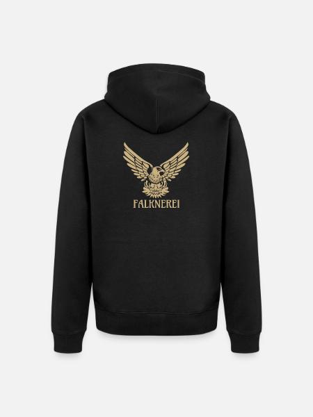 Falconry Falcon Eagle Falconer Falconer - Unisex Premium Organic Zip Hoodie - black