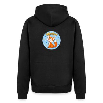 04_Mio_Kreis - Veste à capuche bio Premium Unisexe - noir - Dos - Nico (187cm)