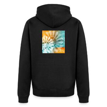 Balearic Islands Tie-Dye - Unisex Premium Organic Zip Hoodie - black - Back - Nico (187cm)