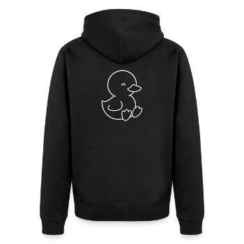 Cute chick for baby and kids - Unisex Premium Organic Zip Hoodie - black - Back - Nico (187cm)