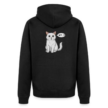 Chat Wondered Comic - Veste à capuche bio Premium Unisexe - noir - Dos - Nico (187cm)
